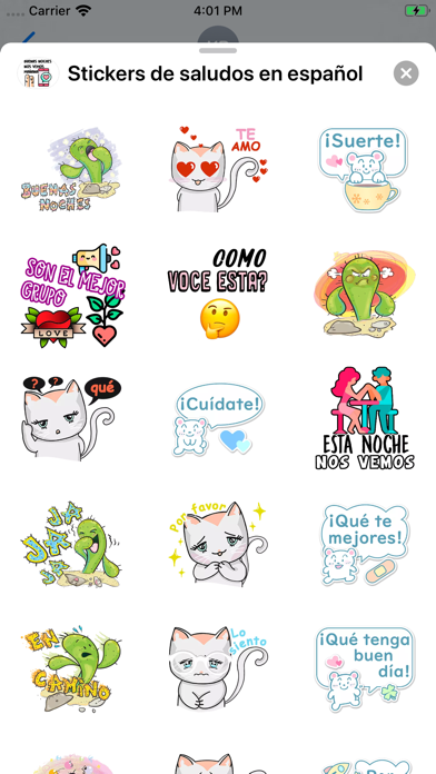 Stickers de saludos en español screenshot 3