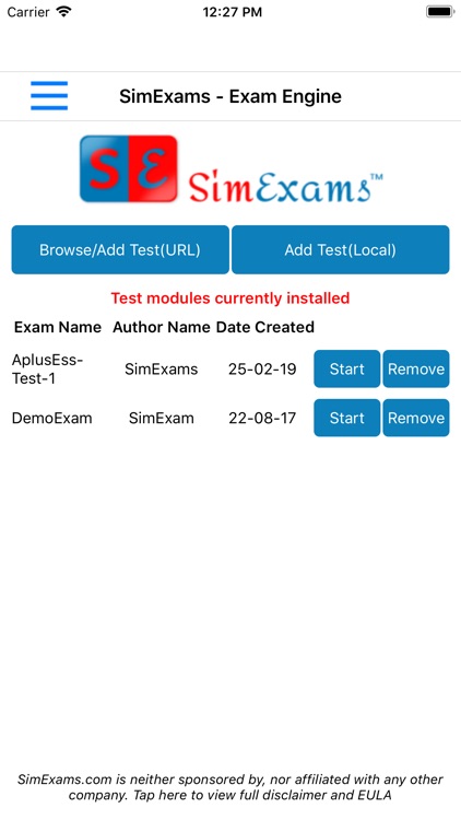 SimExam Exam Engine