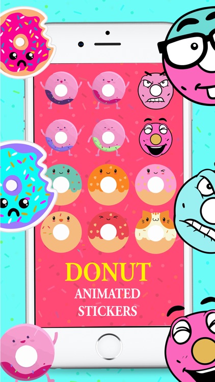 Animated Hipster Donut Sticker