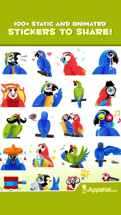 Macaw Parrot Emojis Stickers screenshot 2