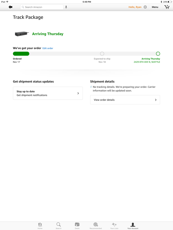 iPad Image of Amazon - Shopping made easy