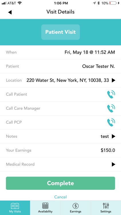 OnCallMD Visits