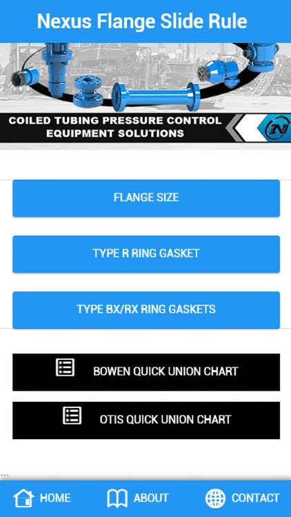 Nexus Flange Slide Rule App