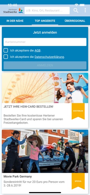 HSW Card Vorteilsapp