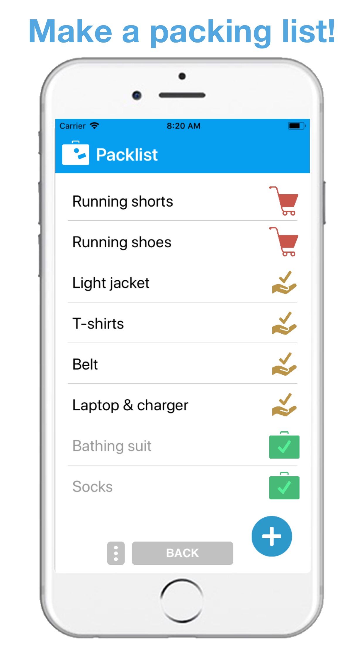 Screenshot do app Life Lists: List Organizer