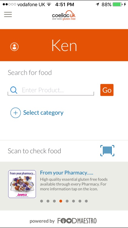 Gluten Free Food Checker