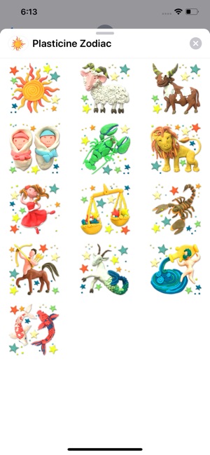 Plasticine Zodiac Sticker Pack