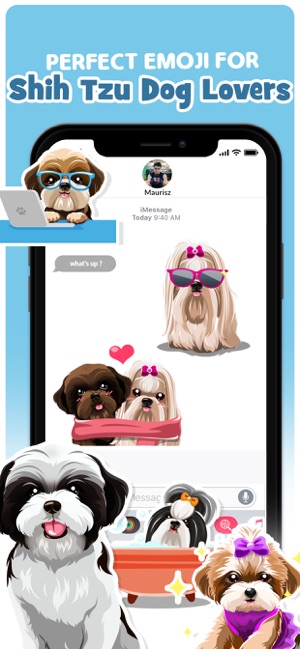 Shih Tzu Dog Emojis Stickers