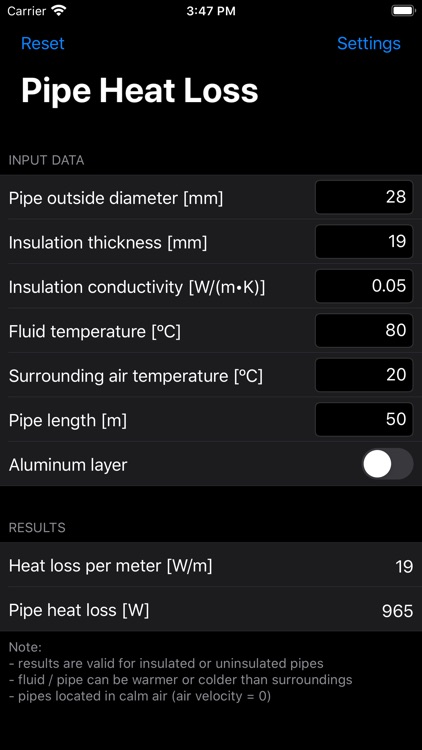 Pipe Heat Loss screenshot-0