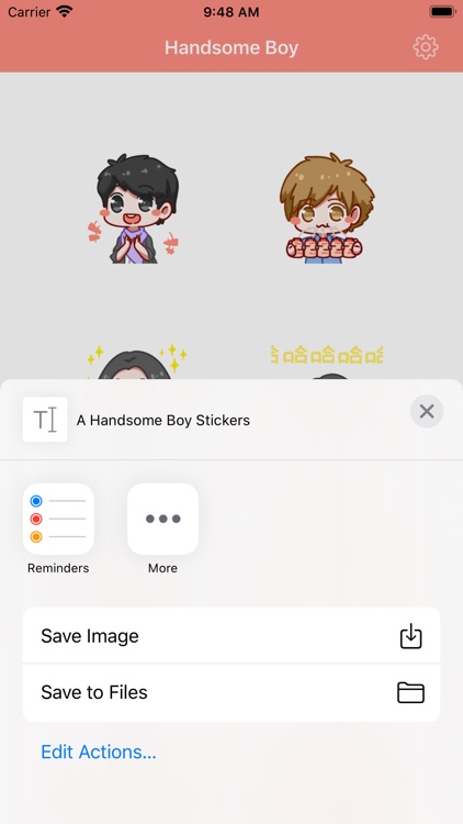 Handsome Boy Stickers