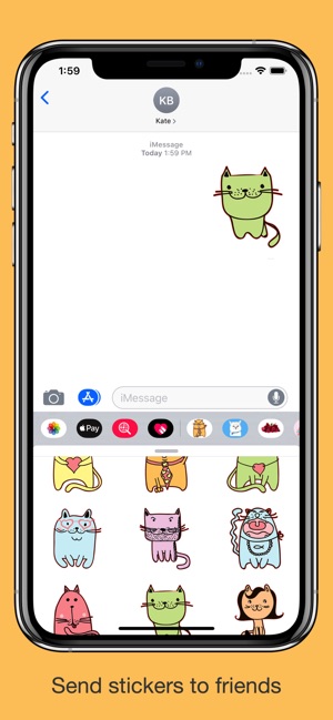 Cute cats - hand drawn emoji(圖4)-速報App