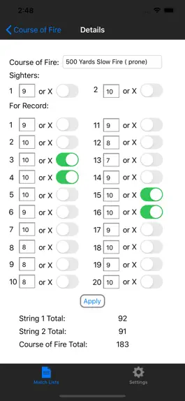 Game screenshot MyNRARifleMatchScoreSheet Lit hack