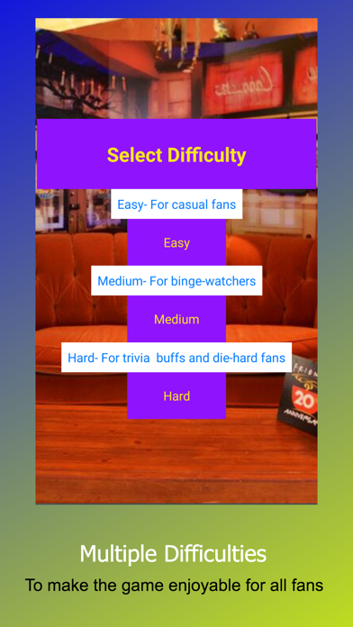 Friends Trivia Challenge Screenshots