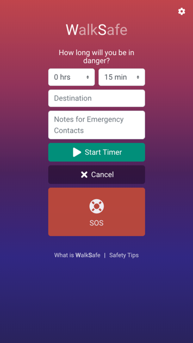 WalkSafe - Emergency SOS Timer screenshot 2