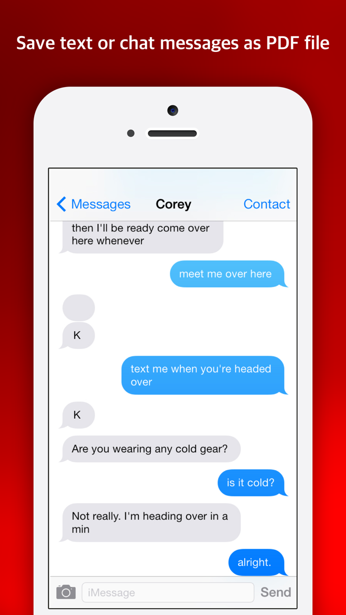 SMS Export - save chats to PDF