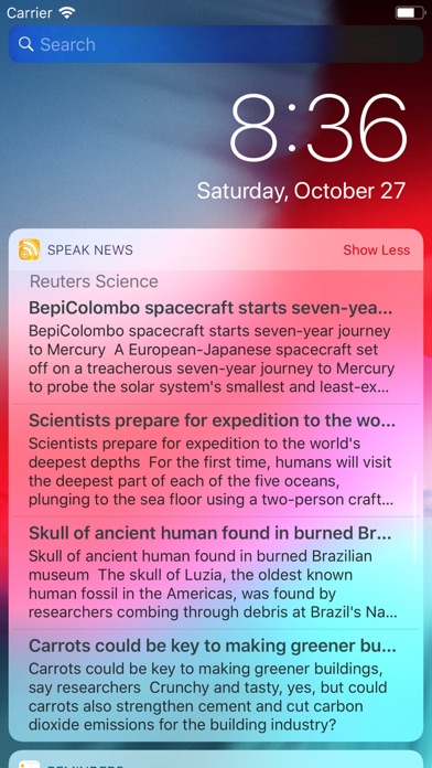 Speak News - RSS news... screenshot1