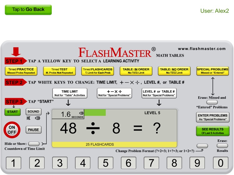 FlashMaster App--Math Facts