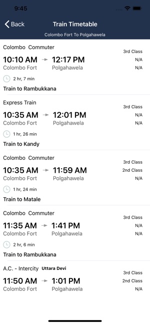 Sri Lanka Train Times(圖2)-速報App