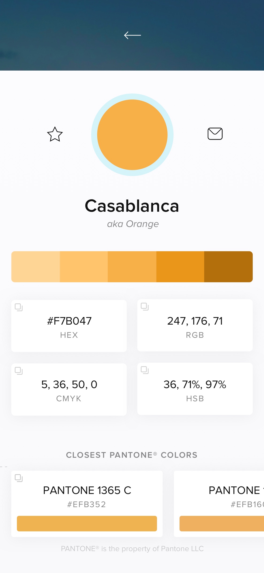 Screenshot do app Cone - Live Color Picker