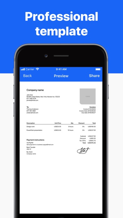 Invoice maker app – invoicing screenshot 4