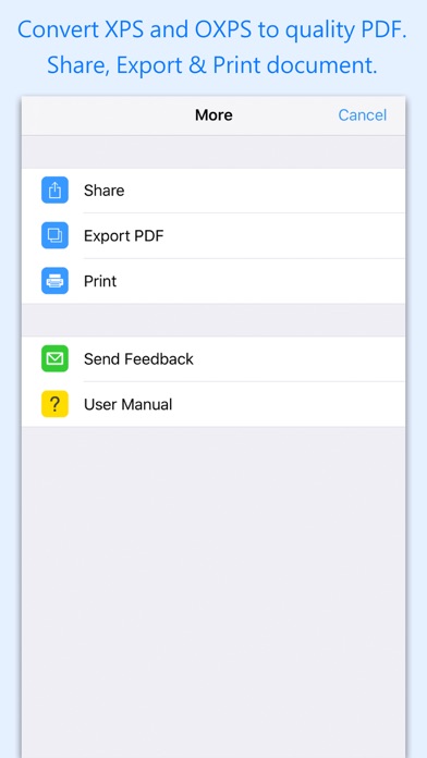 XPSView for iOS : Read XPS & OXPS documents and Export to PDF Screenshot 2