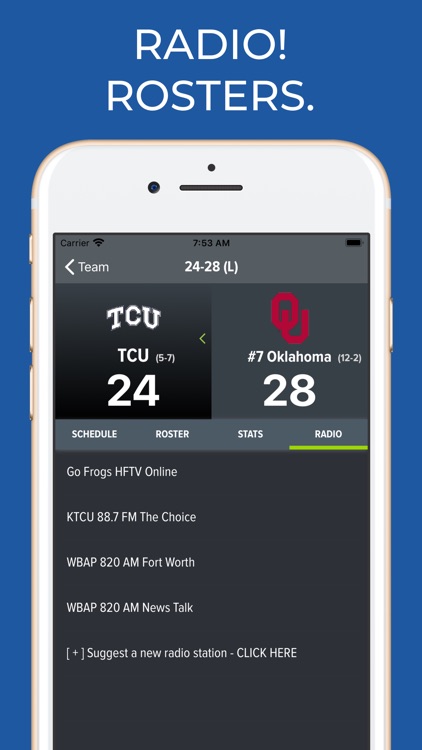 TCU Football Schedules