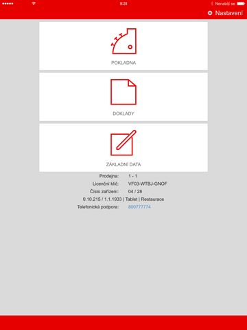 Vodafone ePokladna - náhled