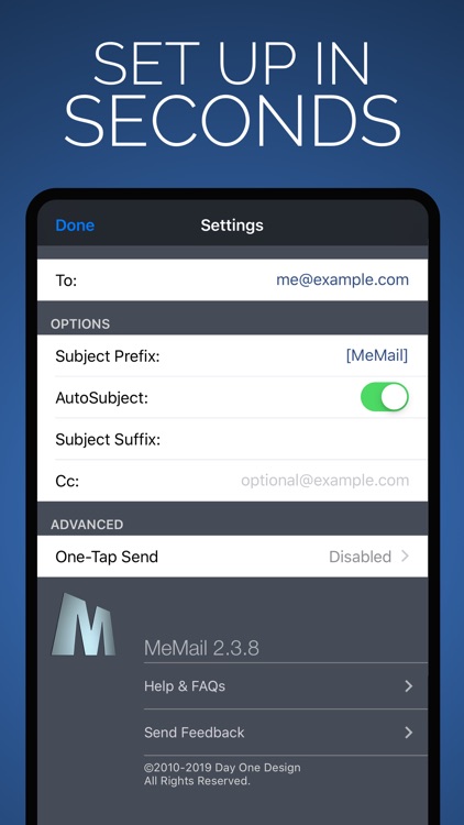 MeMail - Email yourself fast!
