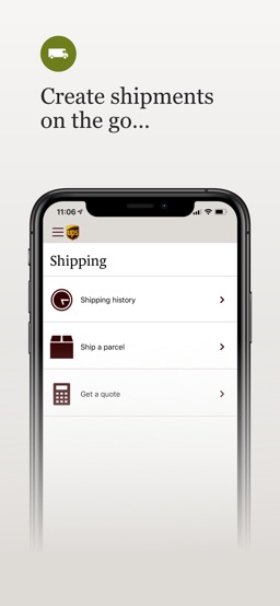 UPS Mobile app screenshot