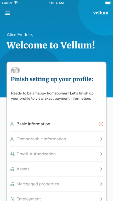 Vellum Mortgage screenshot 2