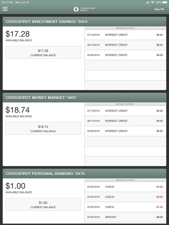 CrossFirst Bank for iPad