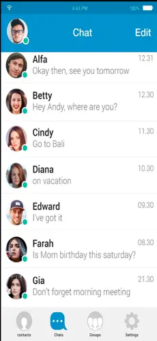 Captura de Pantalla 1 AstraChat - Direct XMPP & VOIP iphone