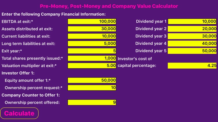 Company Valuation Calculator