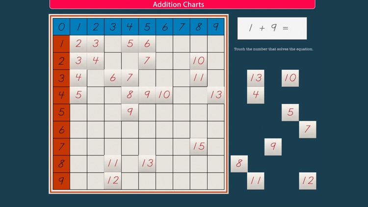 Montessori Addition Charts screenshot-6