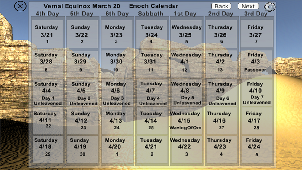 Ancient Enoch Calendar Download App for iPhone