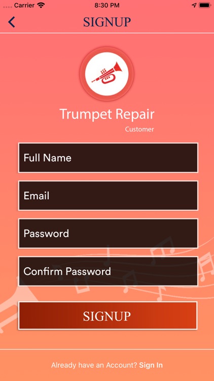 Trumpet Repair Customer