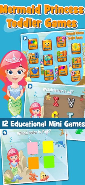 Mermaid Princess Toddler Game(圖1)-速報App