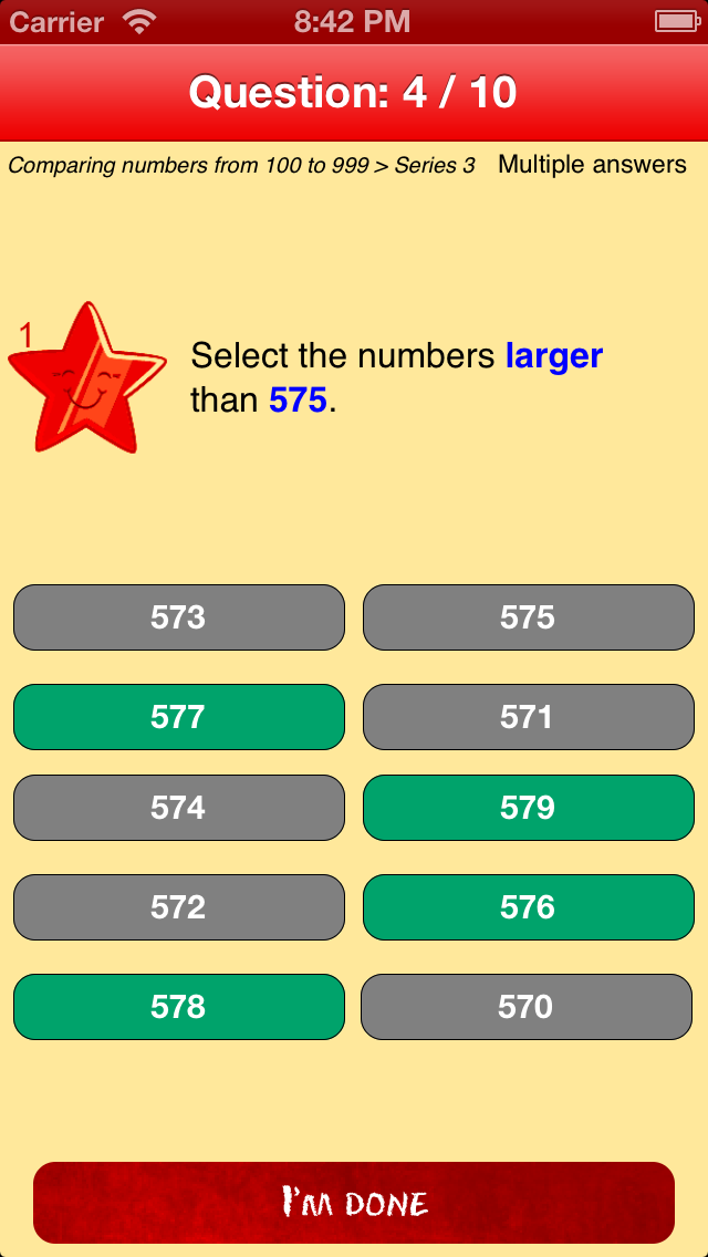 Screenshot #2 pour uneStar Maths Ages 7-8