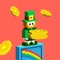 You are collecting lucky coins while jumping down