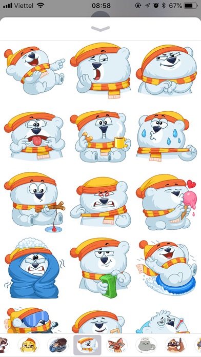 Kitty Bear Emoji Funny Sticker screenshot 3