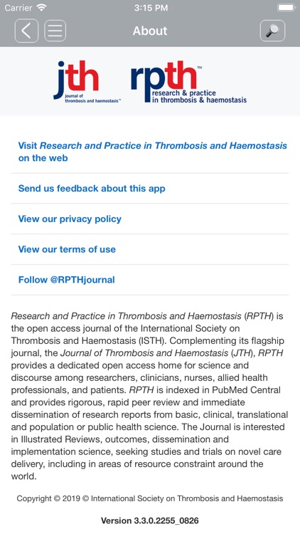 ISTH Journals screenshot-3