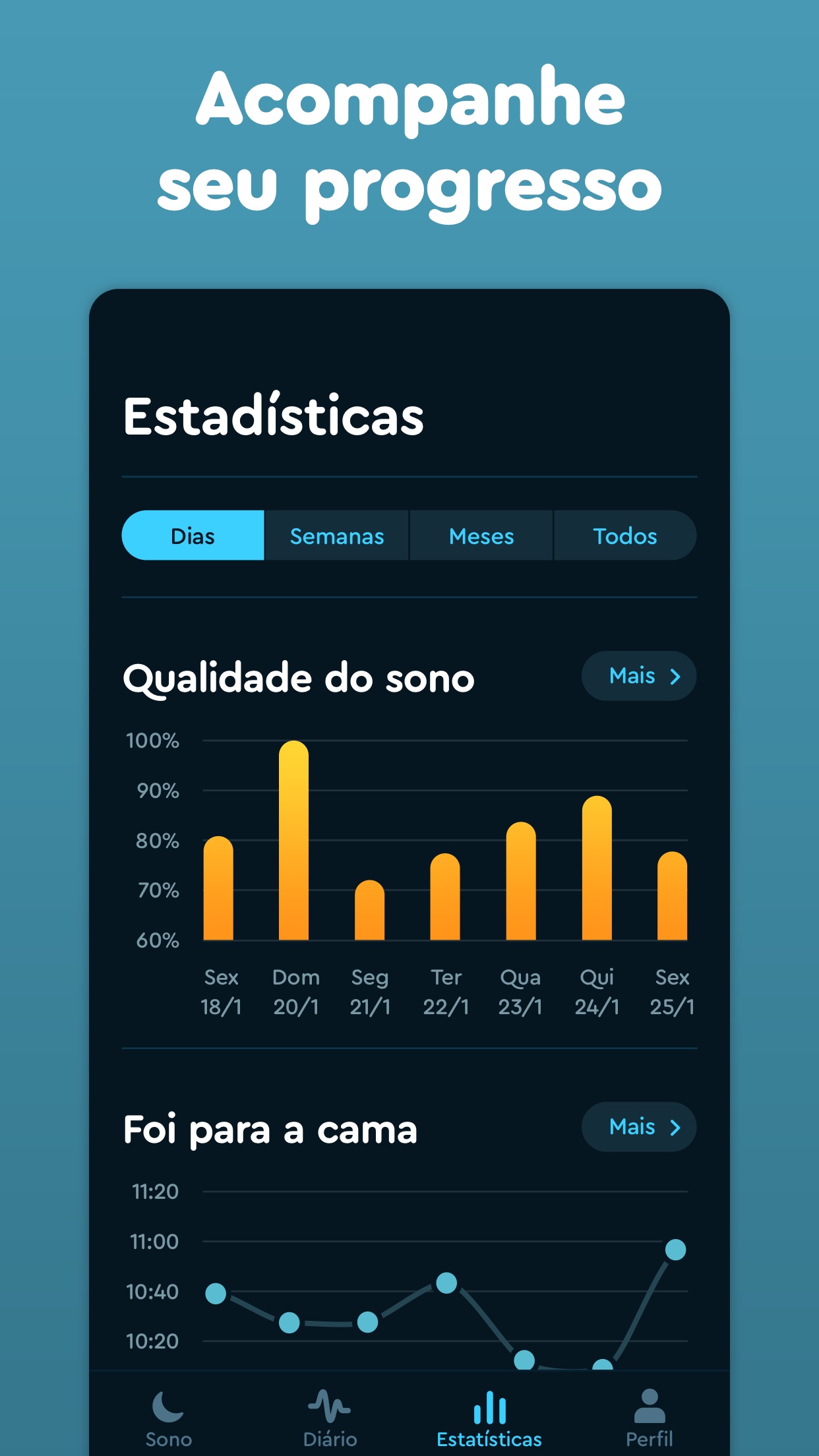 Screenshot do app Sleep Cycle: smart alarm clock