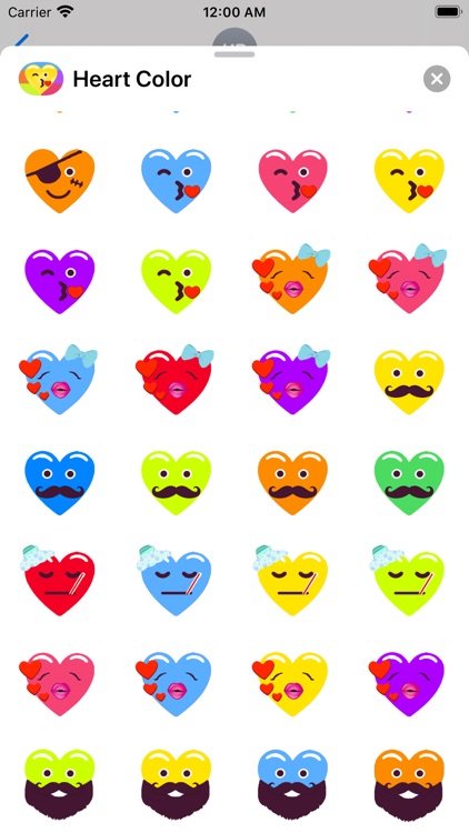 Heart Face Multicolor Stickers screenshot-9