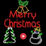 Merry Christmas Neon Sticker