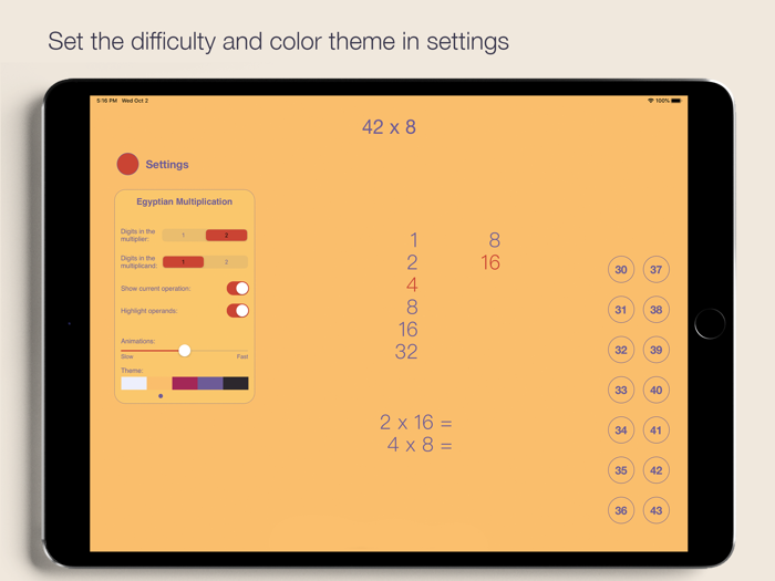 Egyptian Multiplication Method