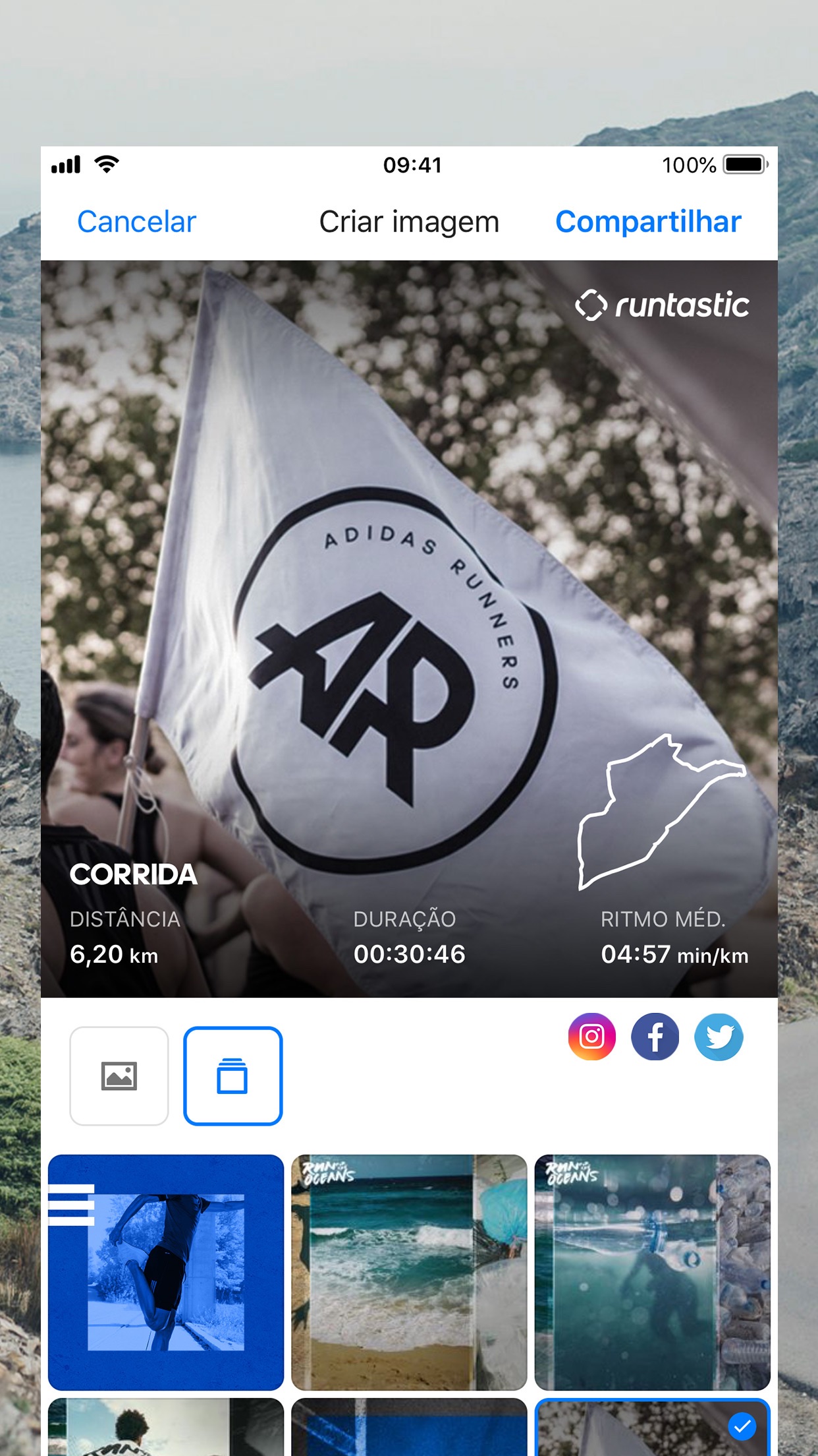 Screenshot do app Runtastic PRO Correr Caminhar