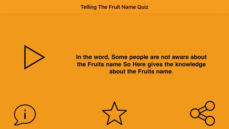 Telling The Fruit Name Quiz