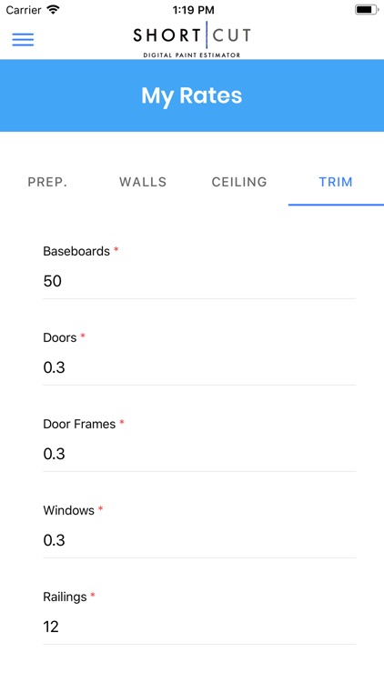 ShortCut Paint Estimator screenshot-3