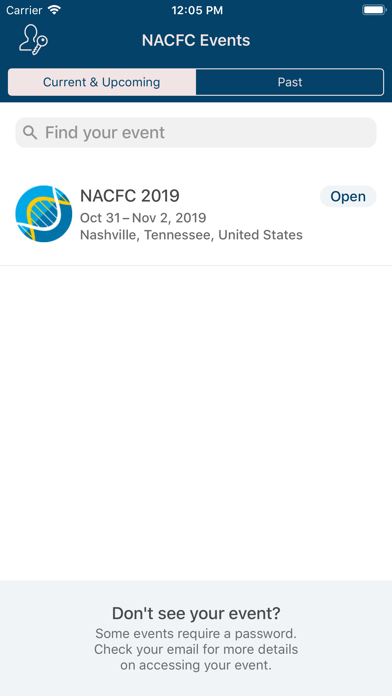 NACFC Events screenshot 2