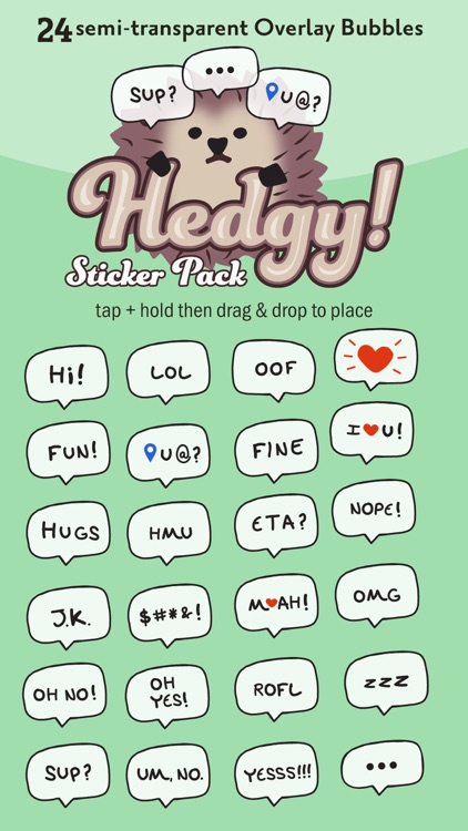 Hedgy Stickers